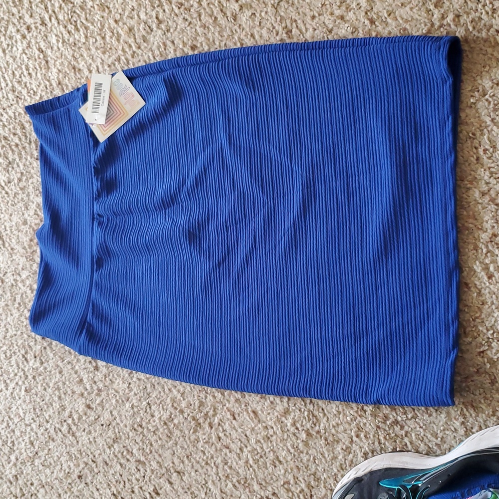 (CH) NWT LuLaRoe Cassue Vibrant Blue Pencil Skirt